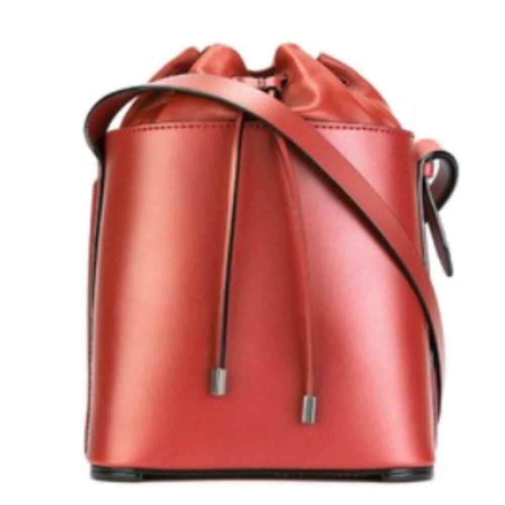 3.1 Phillip Lim Hana Leather‎ Drawstring Bucket Bag, Brick Red
